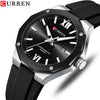 Men's Sports Casual Alloy And Silicone Watch With Round Dial Waterproof
