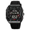 Men's Sports Digital Luminous Waterproof Watch With Plastic Case And Resin Mirror Round Dial