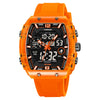 Men's Sports Digital Luminous Waterproof Watch With Plastic Case And Resin Mirror Round Dial