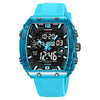 Men's Sports Digital Luminous Waterproof Watch With Plastic Case And Resin Mirror Round Dial