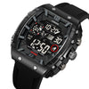 Men's Sports Digital Luminous Waterproof Watch With Plastic Case And Resin Mirror Round Dial