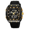 Men's Sports Digital Luminous Waterproof Watch With Plastic Case And Resin Mirror Round Dial