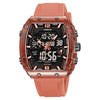Men's Sports Digital Luminous Waterproof Watch With Plastic Case And Resin Mirror Round Dial