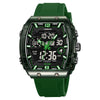 Men's Sports Digital Luminous Waterproof Watch With Plastic Case And Resin Mirror Round Dial