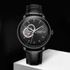Men's Sports Mechanical Movement Watch Alloy Case Silicone Strap Round Dial Luminous Waterproof Business Style