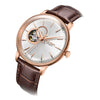 Men's Sports Mechanical Movement Watch Alloy Case Silicone Strap Round Dial Luminous Waterproof Business Style