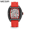 Men's Sports Mechanical Watch Alloy Case Silicone Strap Square Dial Luminous Waterproof