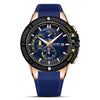 Men's Sports Multifunctional Chronograph Quartz Watch Alloy Case Silicone Strap Mineral Strengthened Glass Mirror Round Dial