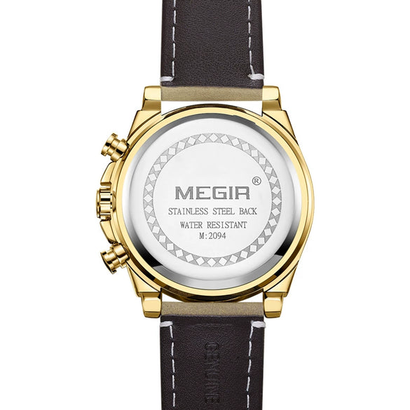 Men's Sports Multifunctional Watch Alloy Leather Round