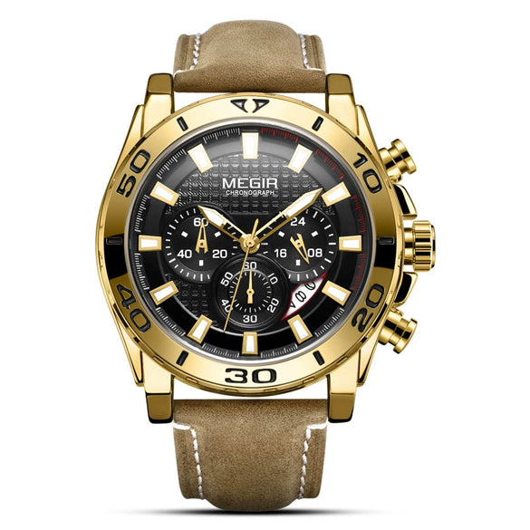 Men's Sports Multifunctional Watch Alloy Leather Round