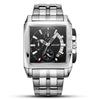 Men's Sports Outdoor Square Alloy And Stainless Steel Watch