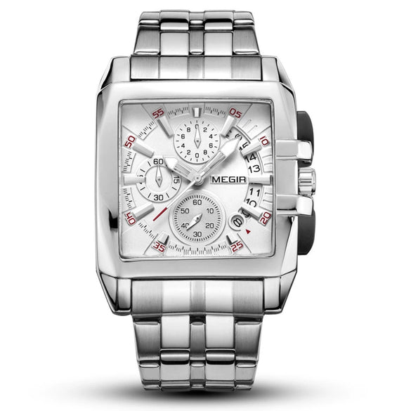 Men's Sports Outdoor Square Alloy And Stainless Steel Watch