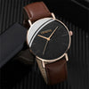 Men's Sports Style Quartz Watch Alloy Case Imitation Leather Strap Round Dial