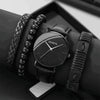 Men's Sports Style Quartz Watch Alloy Case Imitation Leather Strap Round Dial