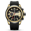 Men's Sports Watch Alloy Case Silicone Strap Round Dial