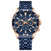 Men's Sports Watch Alloy Case Stainless Steel Belt Round Dial