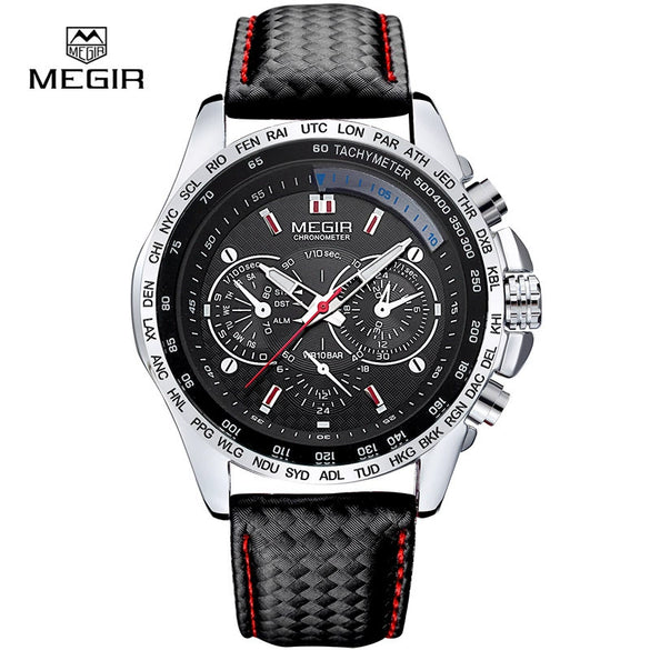 Men's Sports Watch Alloy High Belt Belt Round Dial