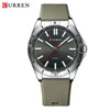 Men's Sports Watch Metal Case Silicone Strap Stainless Steel Buckle Round Dial Quartz Glass Mirror