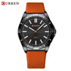 Men's Sports Watch Metal Case Silicone Strap Stainless Steel Buckle Round Dial Quartz Glass Mirror