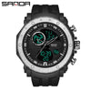 Men's Sports Watch Metal Case Silicone Strap Stainless Steel Clasp Round Dial Multifunctional Chronograph Luminous Waterproof
