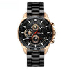 Men's Sports Watch Metal Microfiber Strap Leisure Round Waterproof