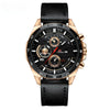 Men's Sports Watch Metal Microfiber Strap Leisure Round Waterproof
