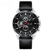 Men's Sports Watch Metal Microfiber Strap Leisure Round Waterproof