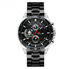 Men's Sports Watch Metal Microfiber Strap Leisure Round Waterproof