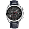 Men's Sports Watch Metal Stainless Steel Imitation Leather Round Casual Multifunctional Waterproof Quartz