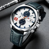 Men's Sports Watch Metal Stainless Steel Imitation Leather Round Casual Multifunctional Waterproof Quartz