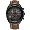 Men's Sports Watch Metal Stainless Steel Imitation Leather Round Casual Multifunctional Waterproof Quartz
