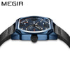 Men's Square Sports Watch Alloy Case Genuine Leather Strap Mineral Strengthened Glass Mirror Waterproof Luminous