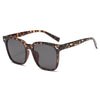 Men's Square Transparent Tea Frame Sunglasses With Pc Frame And Ac Lens Antiuv Big Face Trendy