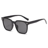 Men's Square Transparent Tea Frame Sunglasses With Pc Frame And Ac Lens Antiuv Big Face Trendy