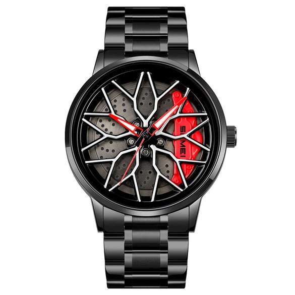 Men's Stainless Steel And Alloy Alloy Business Style Round Dial Quartz Watch Waterproof