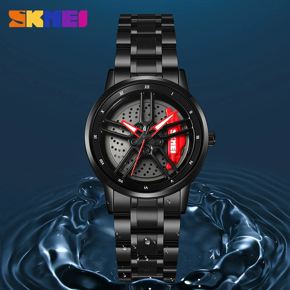 Men's Stainless Steel And Alloy Alloy Business Style Round Dial Quartz Watch Waterproof