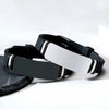 Men's Stainless Steel And Silicone Geometric Style Bracelet