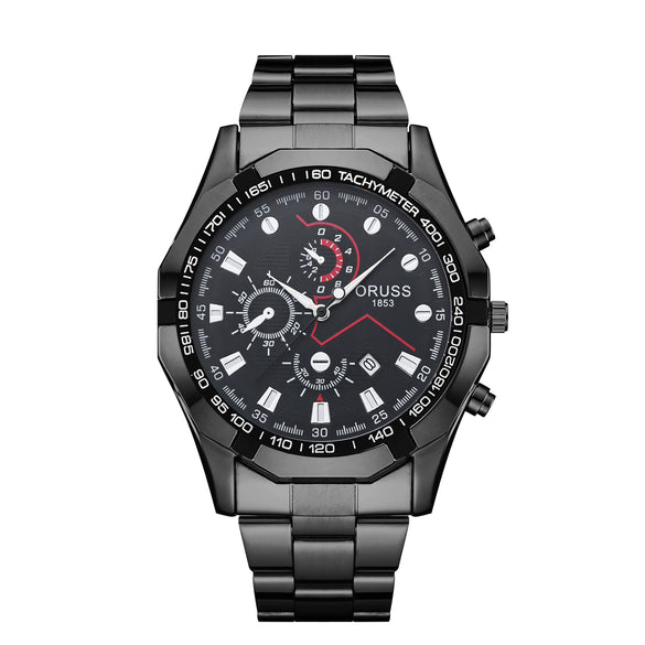 Men's Stainless Steel Automatic Movement Hollow Calendar Sports Watch With Rose Gold Clasp Round Dial Business Style Waterproof Luminous