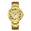 Men's Stainless Steel Automatic Waterproof Business Style Round Dial Imitation Mechanical Watch