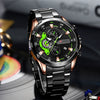 Men's Stainless Steel Band Quartz Motorcycle Disc Sixpin Leisure Watch