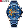 Men's Stainless Steel Band Quartz Motorcycle Disc Sixpin Leisure Watch