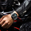 Men's Stainless Steel Band Quartz Motorcycle Disc Sixpin Leisure Watch