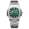 Men's Stainless Steel Band Quartz Watch With Round Dial And Waterproof Feature