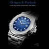 Men's Stainless Steel Band Quartz Watch With Round Dial And Waterproof Feature