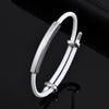 Men's Stainless Steel Black Wire Rope Adjustable Bracelet