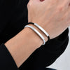 Men's Stainless Steel Black Wire Rope Adjustable Bracelet