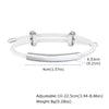 Men's Stainless Steel Black Wire Rope Adjustable Bracelet