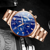 Men's Stainless Steel Business Quartz Watch With Round Dial And Printed Logo