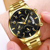Men's Stainless Steel Business Quartz Watch With Round Dial And Printed Logo