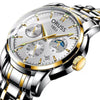Men's Stainless Steel Business Style Rectangle Dial Automatic Movement Waterproof Luminous Watch
